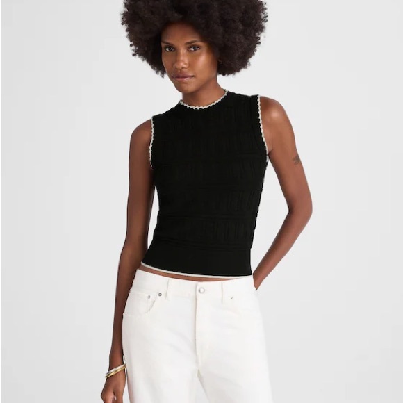 Madewell Tops - NWT Madewell Mixed-Stitch Sleeveless
Sweater XL